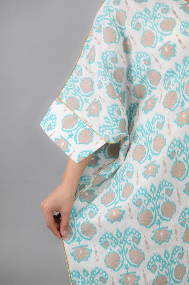 Butterfly design jalabiya with Tiffany prints المقاس:(Free Size)