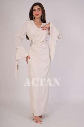 Draped dress with sequins المقاس:(XL - 42)