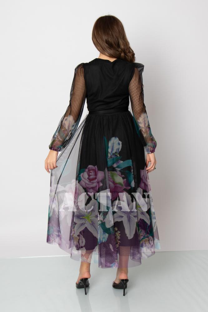Floral midi dress المقاس:(XXL - 44)