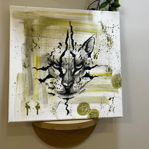 لوحة كانفس مرسومة يدوياً 30*30