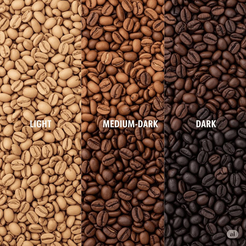درجات تحميص القهوة