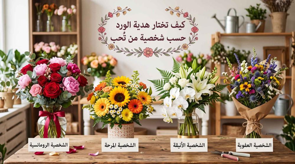 كيف تختار هدية الورد حسب شخصية من تُحب