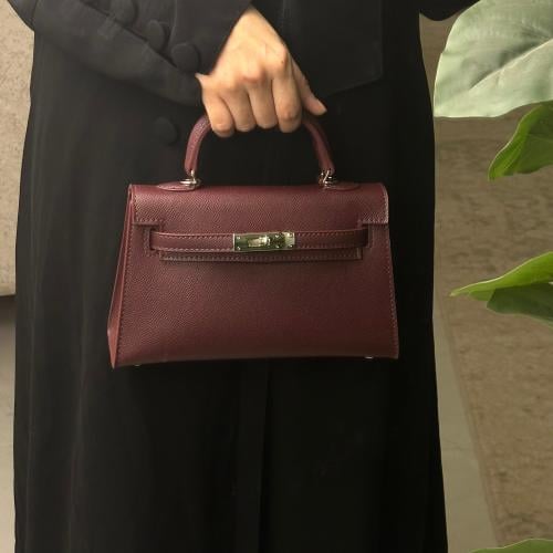 حقيبة كيلي لون برغندي 22cm