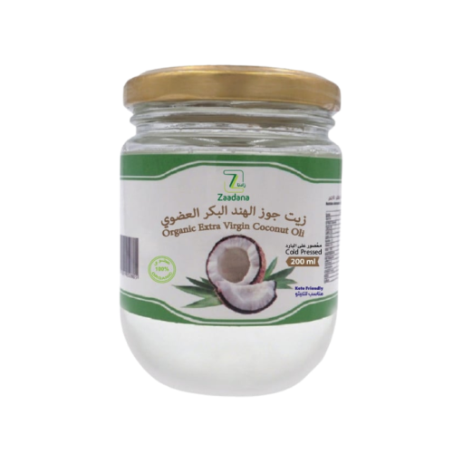 زيت جوز الهند عضوي وخالي من الجلوتين زادنا 200 مل