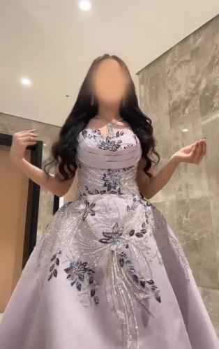فستان سهر شك دبل كلوش فخم