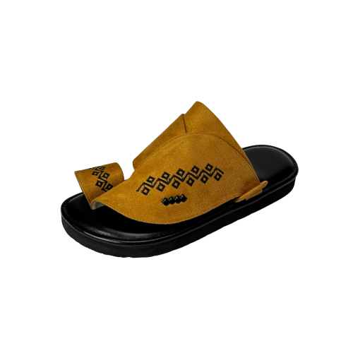 حذاء رجالي مخمل لون رملي