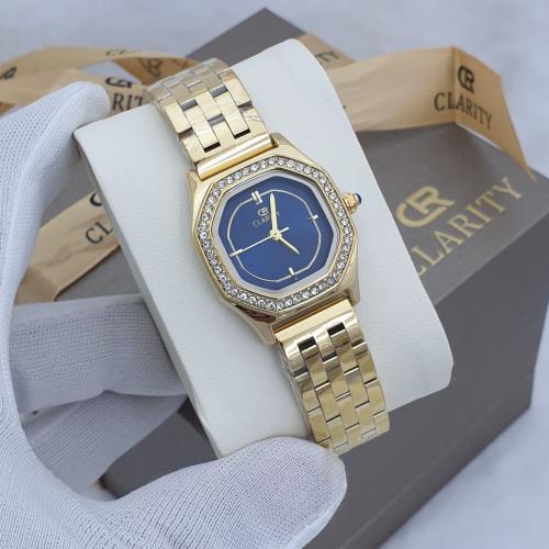 ساعة نسائي سير ذهبي على فضي استيل ماركة ألن *اشتري...