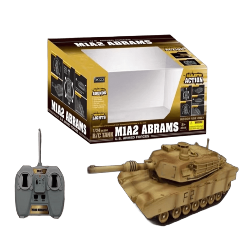 XQ Toys - 1:24 M1A2 Abrams Remote Control Tank - Toysrus