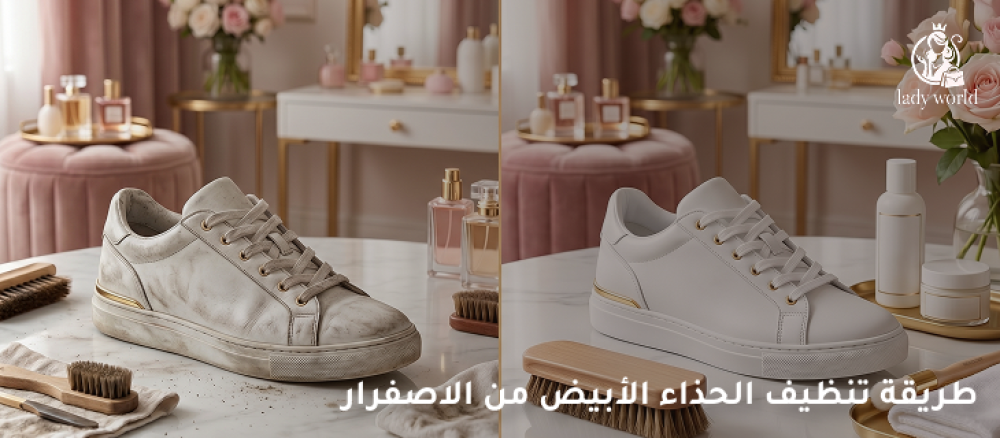 طريقة تنظيف الحذاء الأبيض من الاصفرار