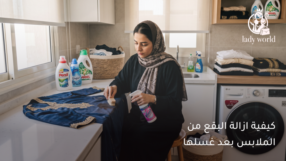 كيفية ازالة البقع من الملابس بعد غسلها