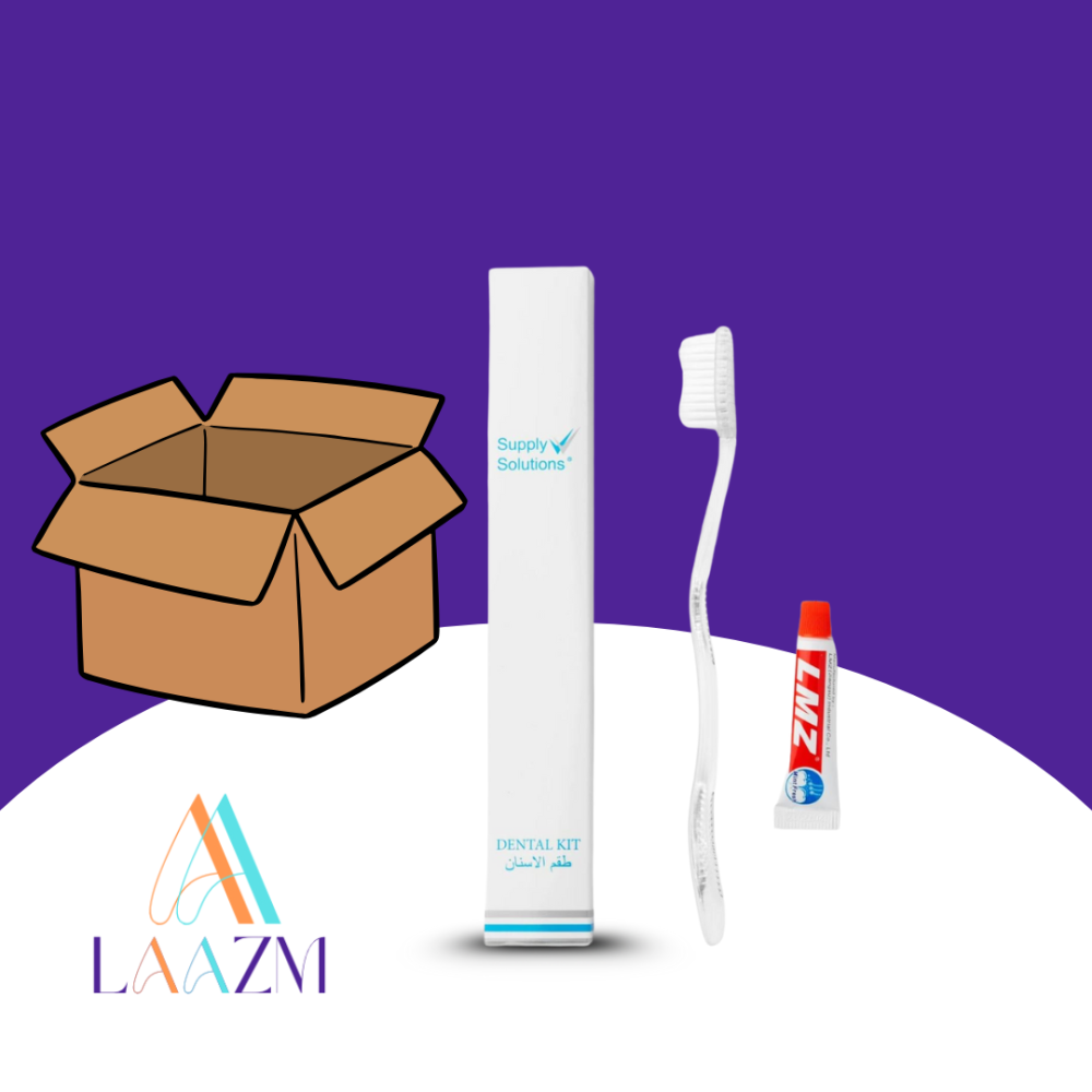 كرتون فرشاه ومعجون أسنان فندقي – 500 حبة للاستخدام مرة واحدة