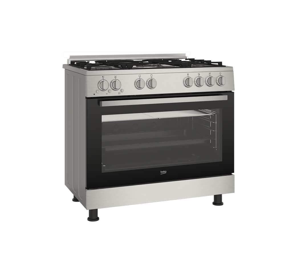 بيكو فرن 5 عيون غاز مقاس 90*60 سم استيل Beko GG 15125 FX NS