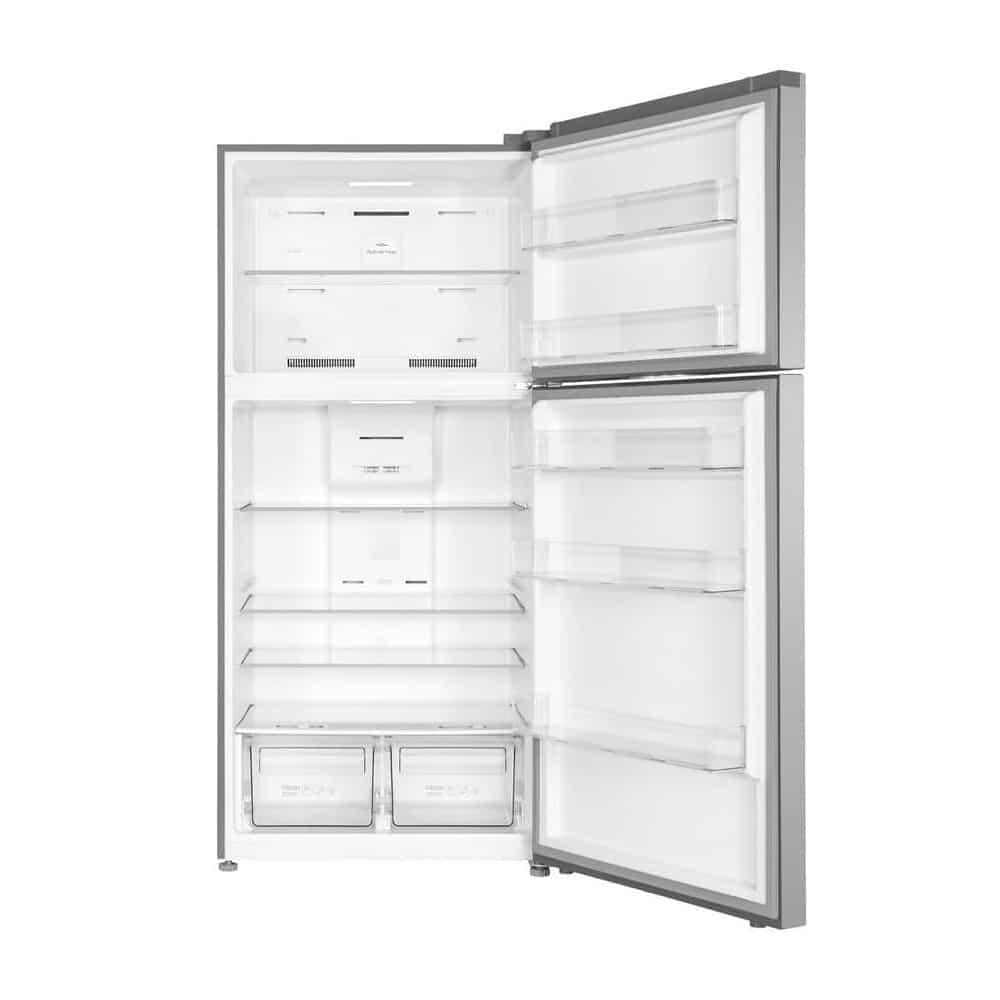 تي سي ال ثلاجة بابين مقاس 19 قدم 538 لتر انفرتر Inox - 50/60 Hz فضي P700TMIX