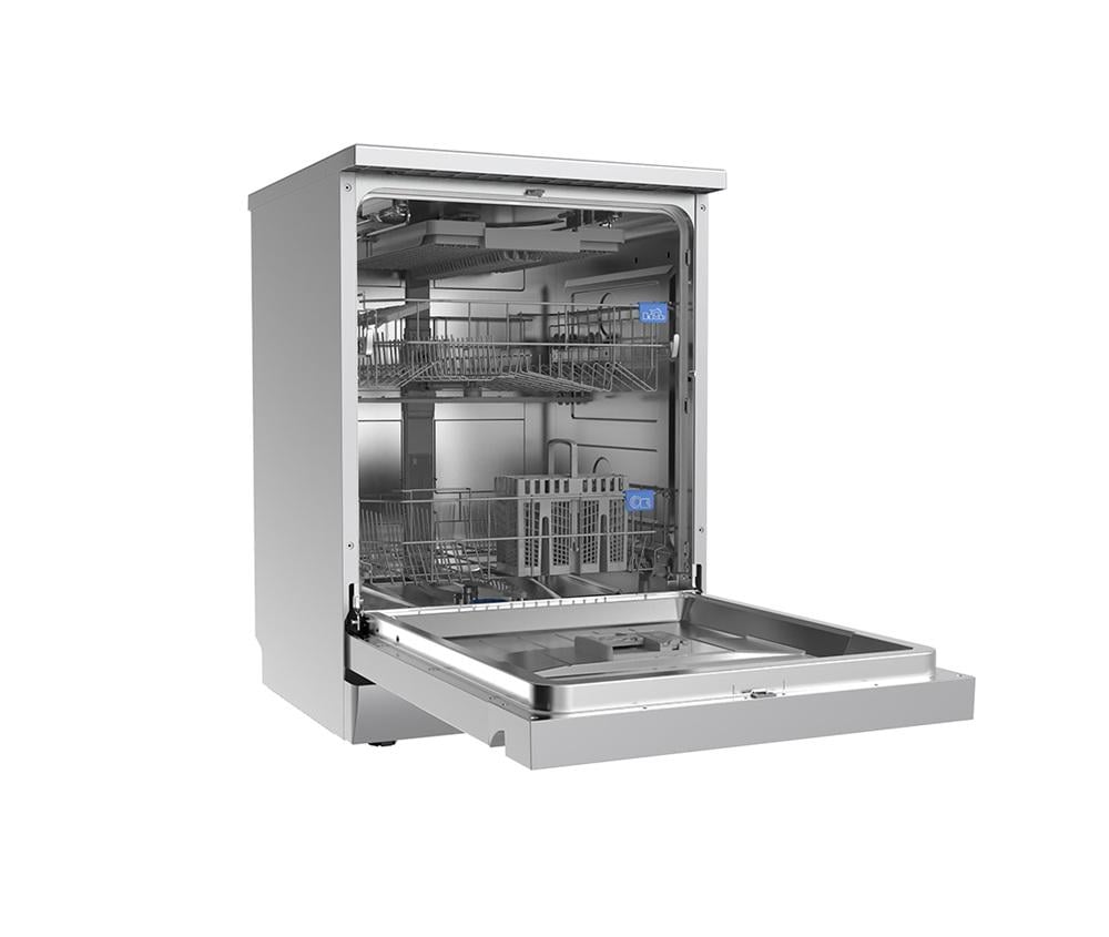 ميديا غسالة صحون 14 مكان 10 برامج 3 رفوف فتح تلقائي واي فاي سيلفر Midea WQP14W5233CS