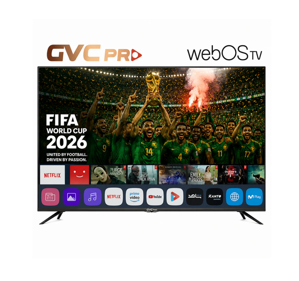 جي في سي برو شاشة 50 بوصة سمارت 4K ويب او اس GVC PRO GVC-50WS7100