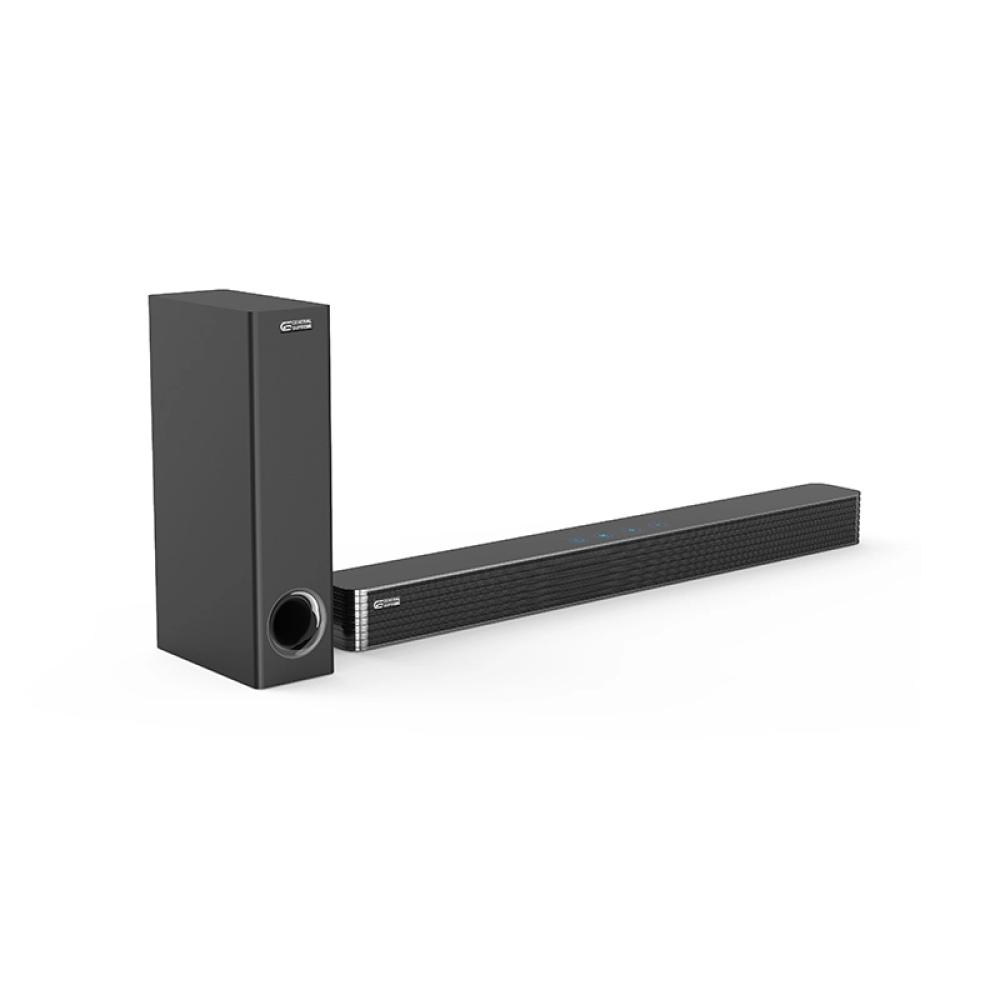 ساوند بار جنرال سوبريم مع مضخم 2.1 بقدرة 80 واط لون اسود General Supreme Sound Bar with Subwoofer GSSAB21