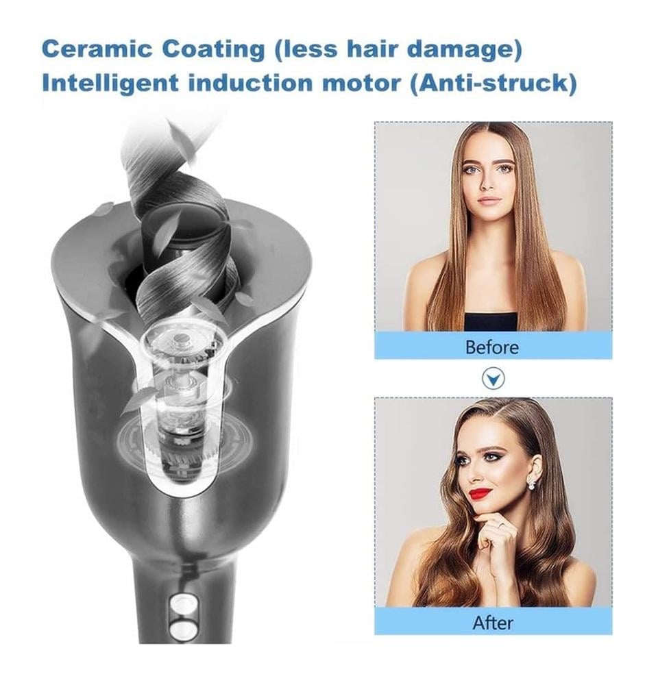مموج الشعر الذاتي ريبون 5 مستويات للحرارة لون اسود Rebune Hair Curler RE-2082