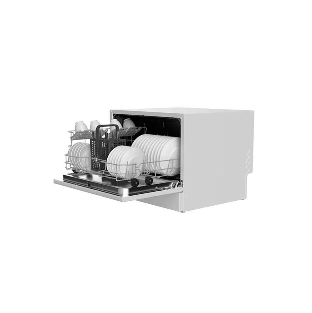 غسالة اطباق سطحية جنرال سوبريم 6 أطقم 5 برامج لون ابيض General Supreme Tabletop Dishwasher GSDWT6105WH