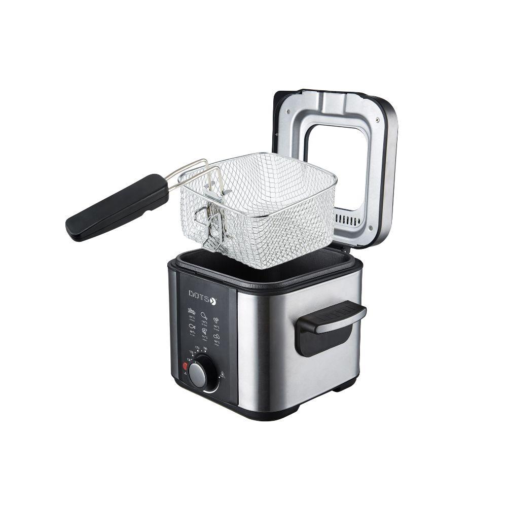 قلاية زيت دوتس 1.5 لتر 900 واط لون اسود / فضي Dots Deep Fryer CFD1011S2