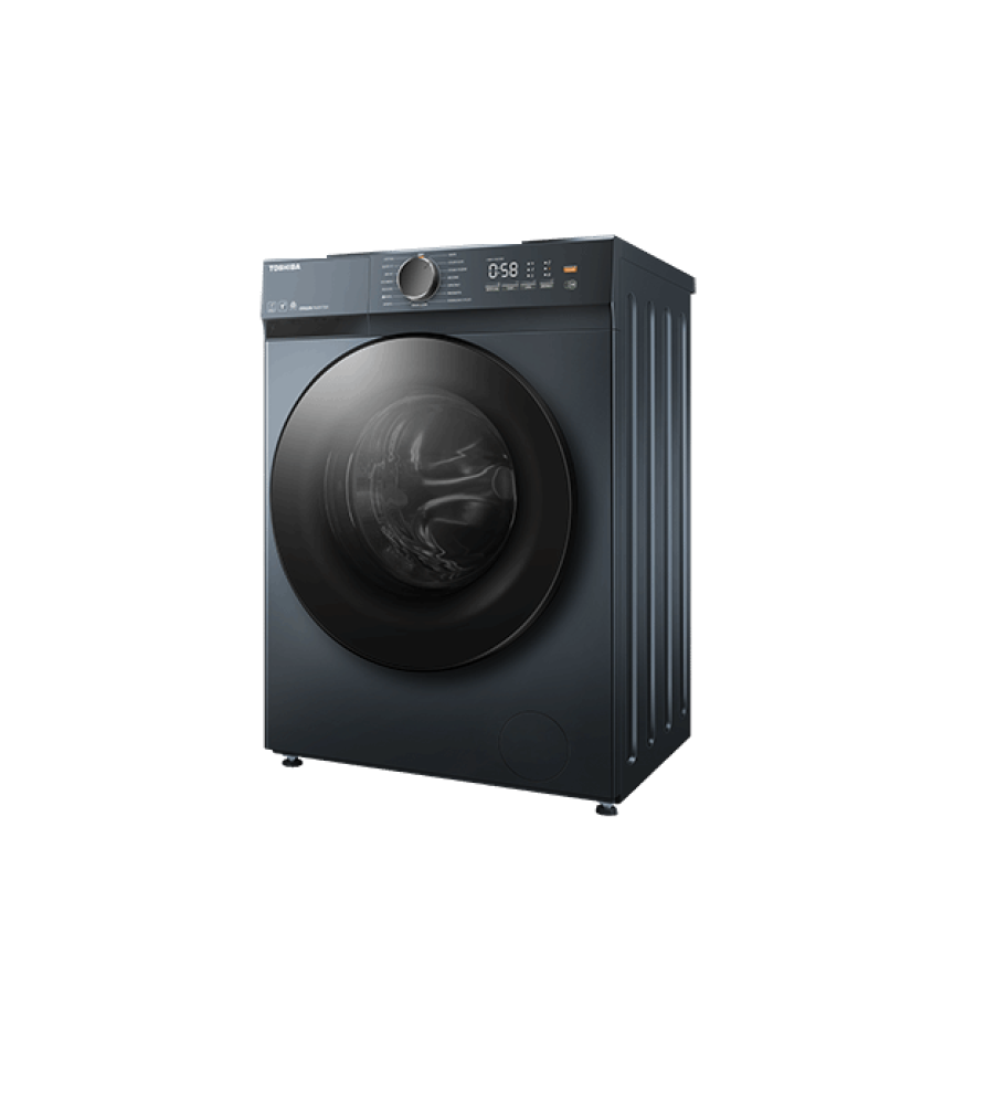 غسالة ملابس توشيبا اوتوماتيك فتحة امامية 10.5 كج فضي Toshiba Front Load Washing Machine TW-T21BU115UWBB(MG)