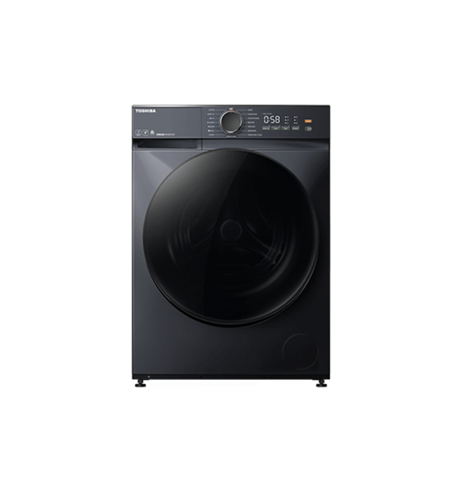 غسالة ملابس توشيبا اوتوماتيك فتحة امامية 10.5 كج فضي Toshiba Front Load Washing Machine TW-T21BU115UWBB(MG)