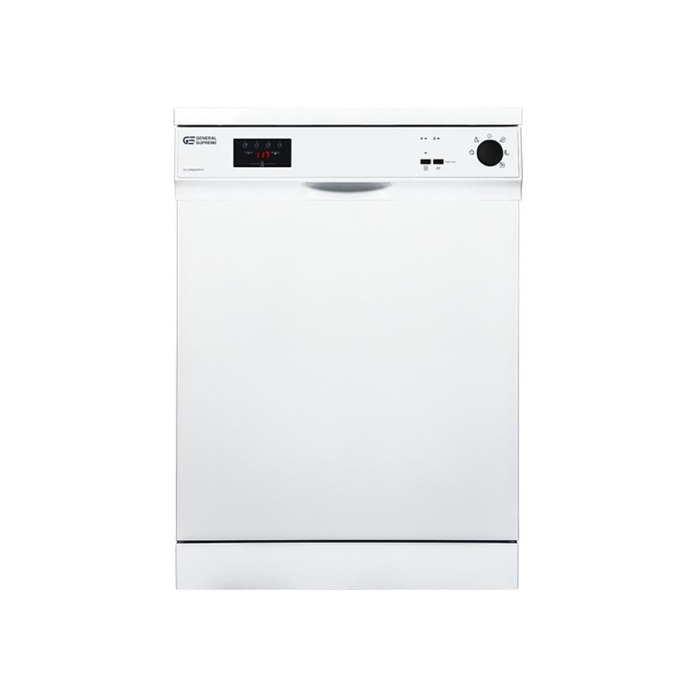 جنرال سوبريم غسالة صحون 5 برامج 12 مكان 2 رف ابيض General Supreme GSDW1225WVT