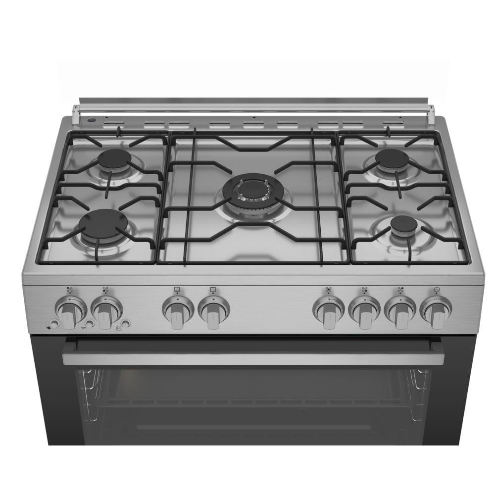 بيكو فرن 5 عيون غاز مقاس 90*60 سم استيل Beko GG 15120 FX NS