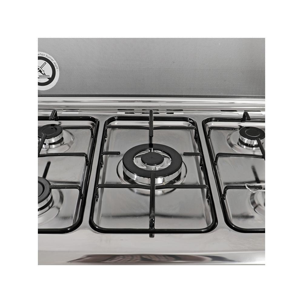 جنرال سوبريم فرن غاز مقاس 80*60 سم 5 عيون غاز امان كامل استيل General Supreme GS8650FS