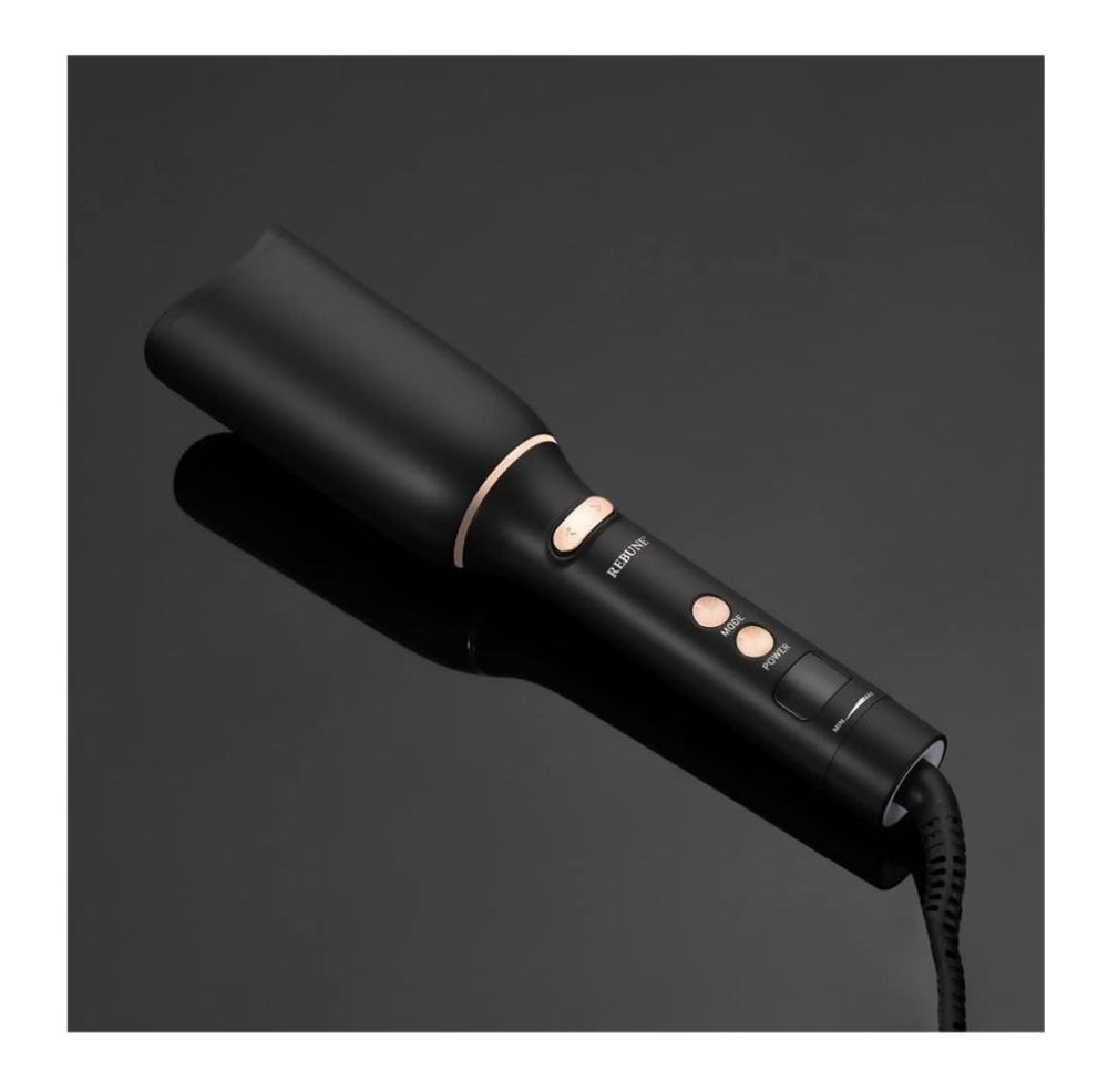 مموج الشعر الذاتي ريبون 25 واط مع تحكم بدرجة الحرارة واتجاه اللف لون اسود Rebune Hair Curler RE-2093