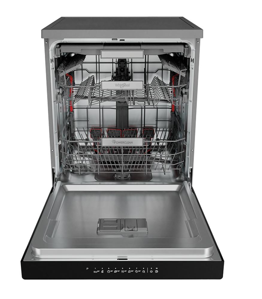 غسالة صحون ويرلبول 14 مكان 10 برامج انفرتر لون سلفر فتح تلقائي صناعة بولندي Whirlpool Dishwasher WFO3T133PLX