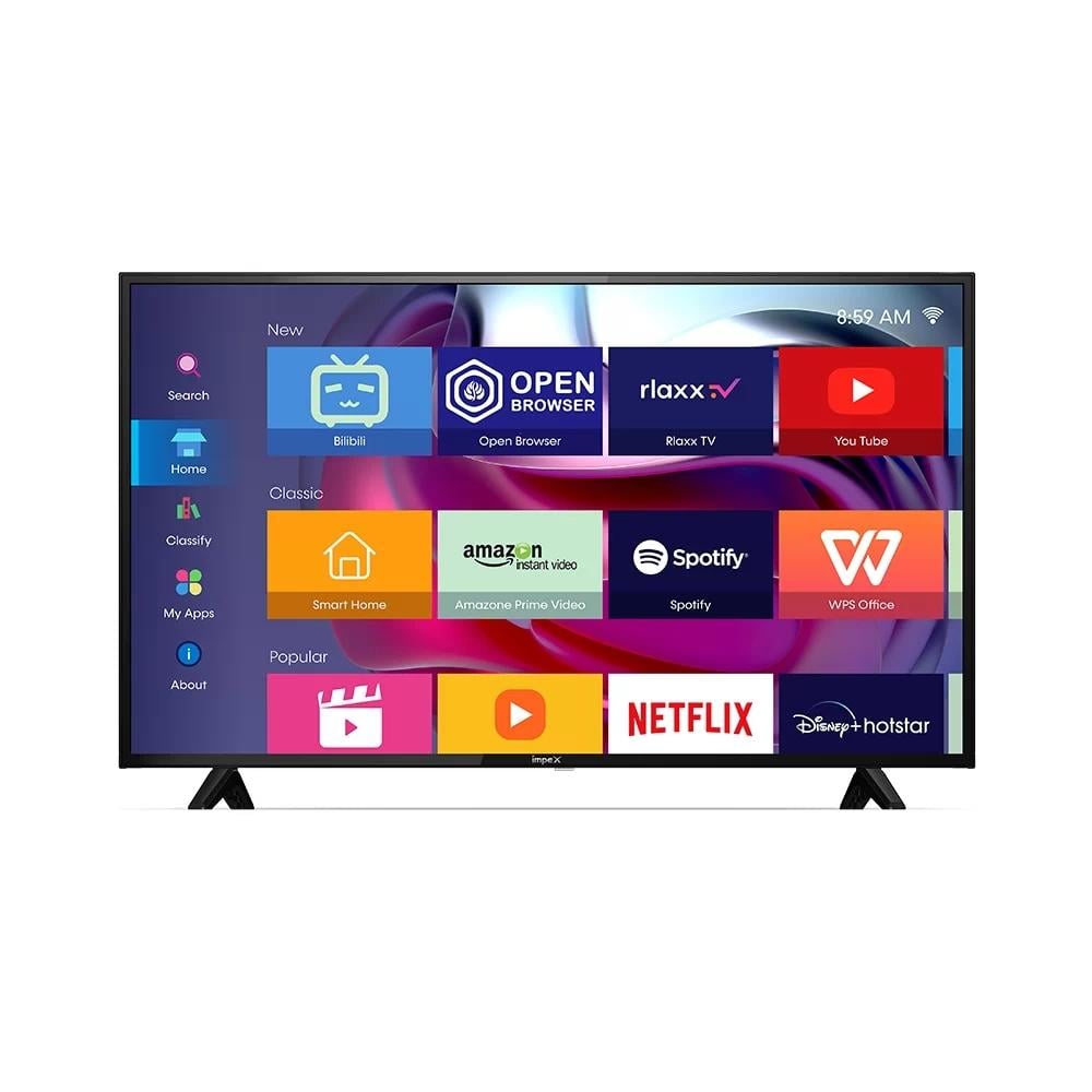 شاشة امبكس سمارت 40 بوصة اندرويد 14 Impex Smart FHD TV 40 Inch GLORIA40S