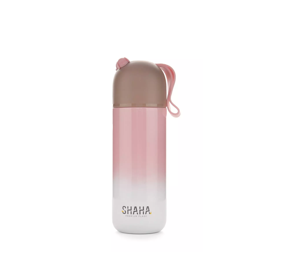 قارورة ماء شاها 300 مل لون وردي وبني Shaha Vacuum Bottle 311115064
