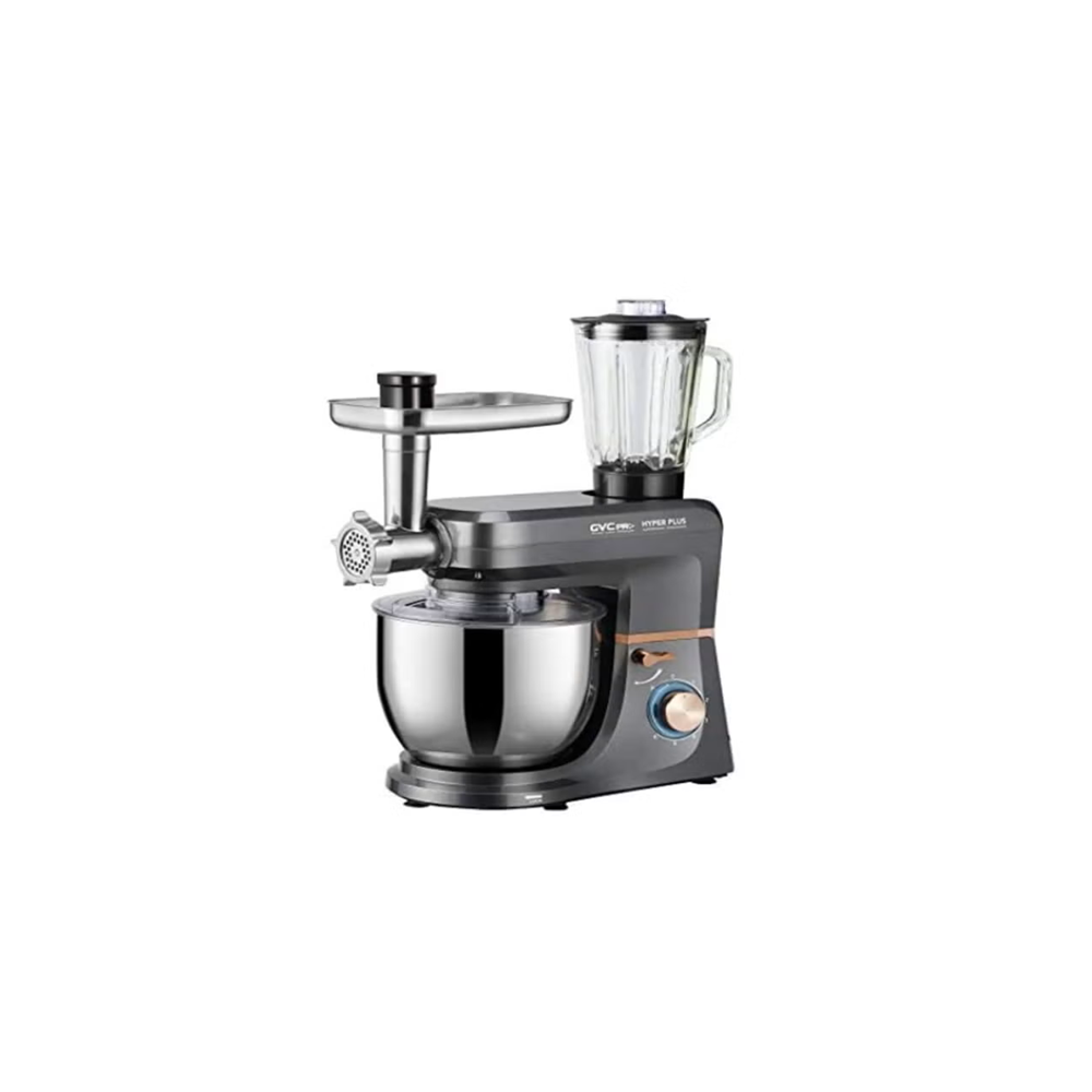 عجانة جي في سي برو كهربائية 7.5 لتر 1100 واط تيتانيوم GVC Pro Stand Food Processor GVMX-1800GR