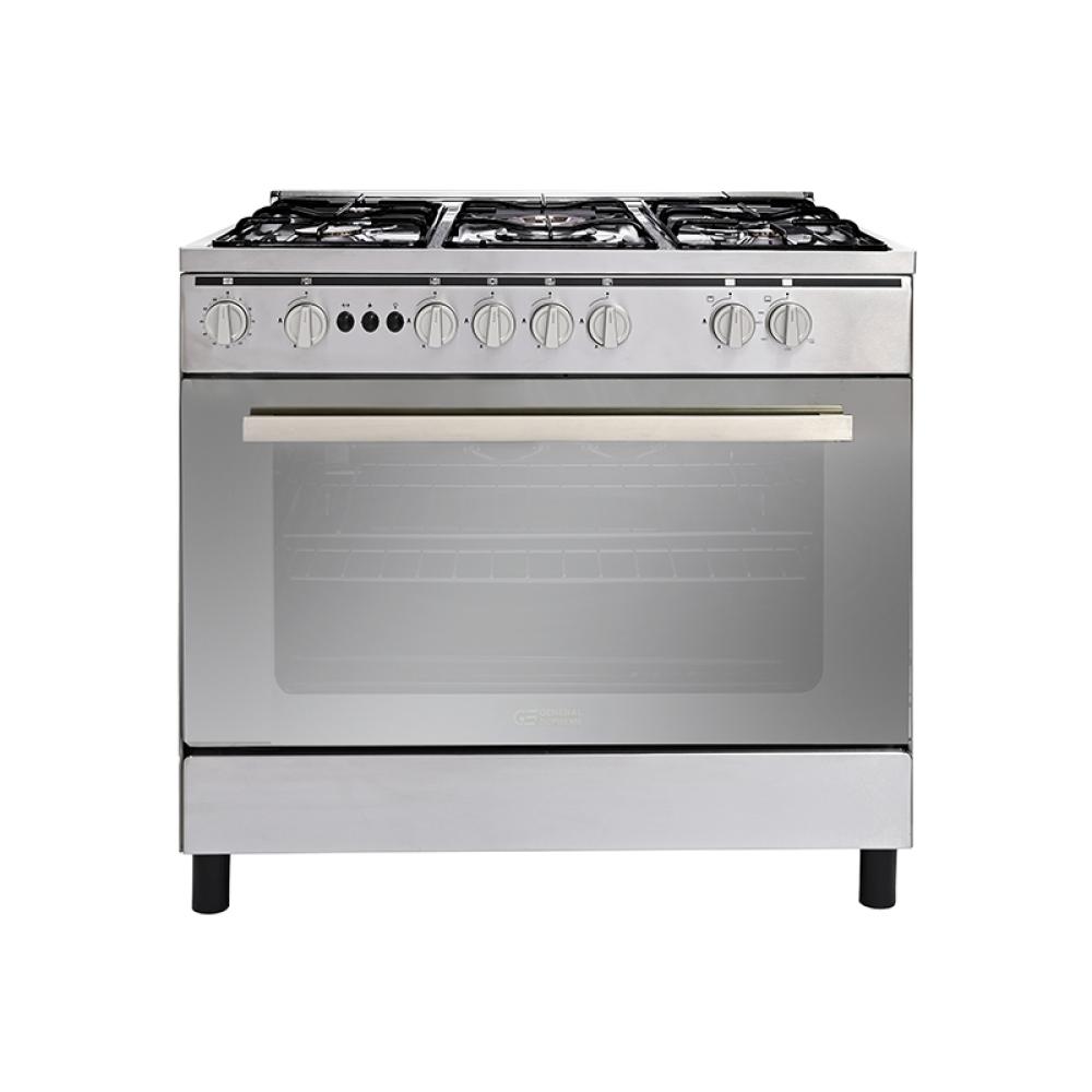 جنرال سوبريم فرن غاز مصري 60*90 سم استيل 5 عيون امان كامل General Supreme GS9060FRGS