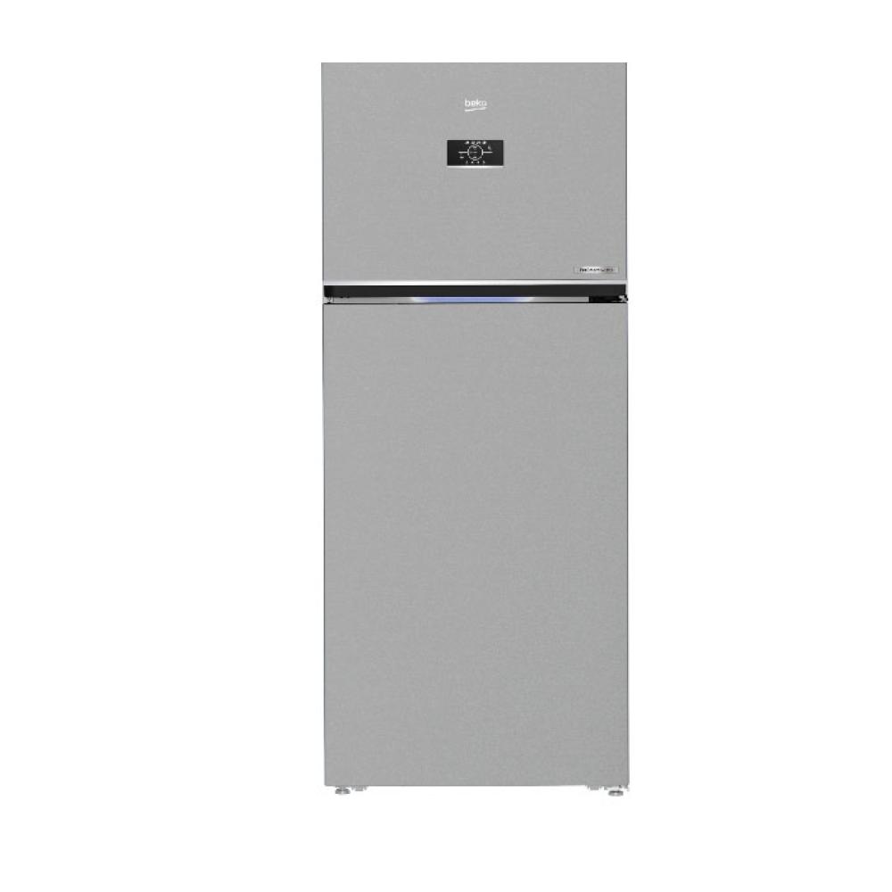 بيكو ثلاجة بابين 19.7 قدم سعة 480 لتر انفيرتر فضي Beko RDNE20C0XP