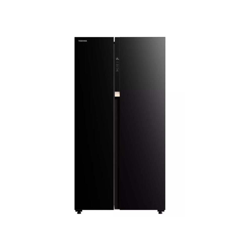 توشيبا ثلاجة دولابي 19.4 قدم سعة 549 لتر انفيرتر زجاج اسود Toshiba GR-RS780WI-PGU(22)