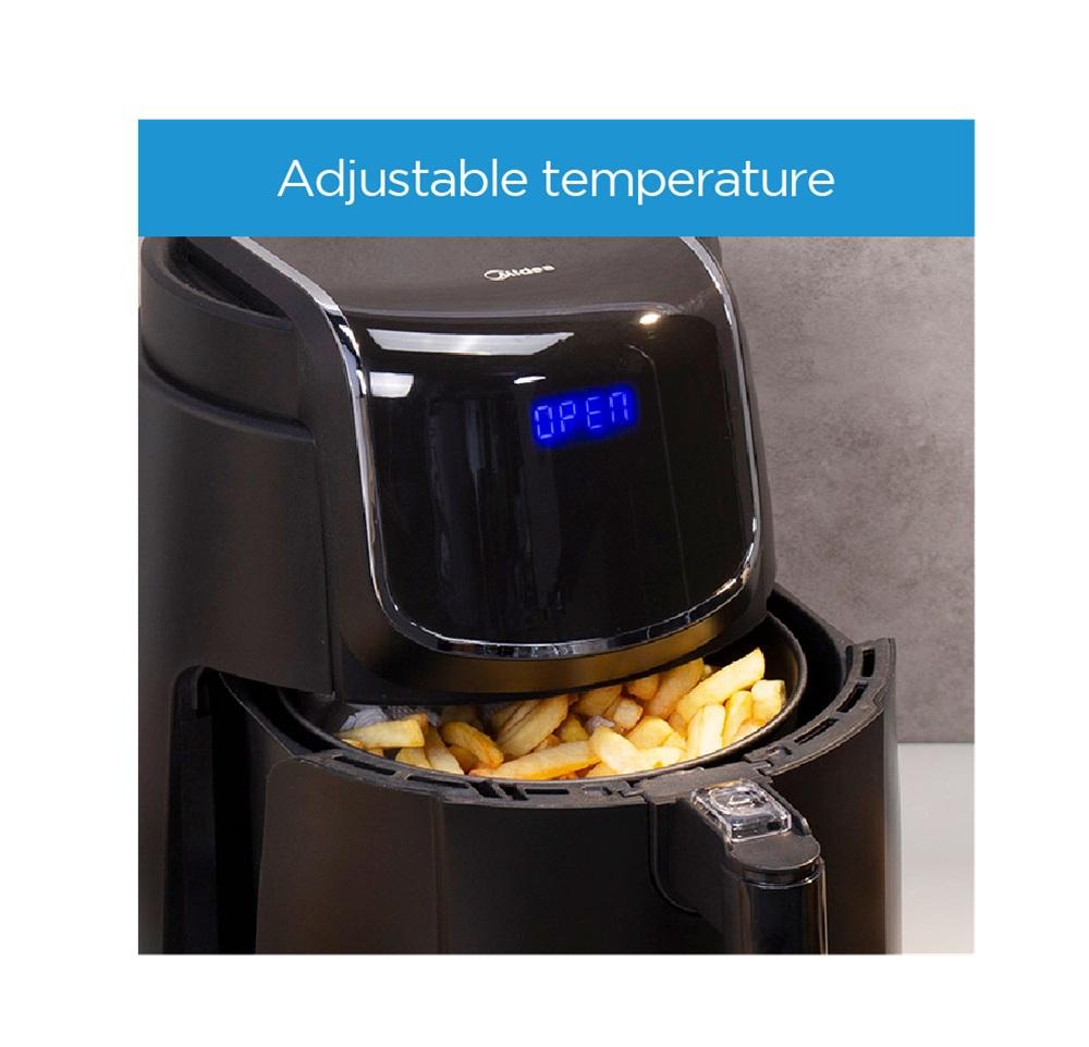 قلاية هوائية ميديا 4.7 لتر 1500 واط لون اسود Midea Air Fryer MFCN40D