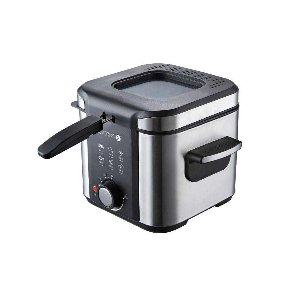 قلاية زيت دوتس 1.5 لتر 900 واط لون اسود / فضي Dots Deep Fryer CFD1011S2