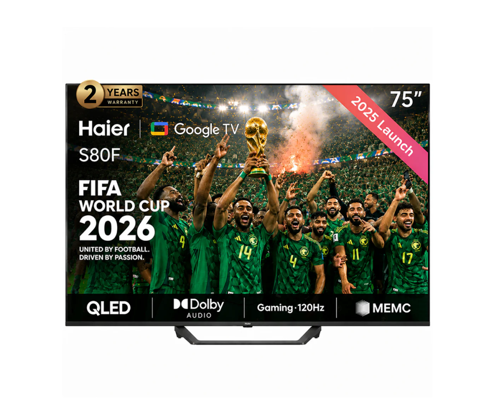 شاشة هاير سمارت 75 بوصة كيوليد 120 هيرتز جوجل تي في Haier QLED Smart Google TV H75S80FUX