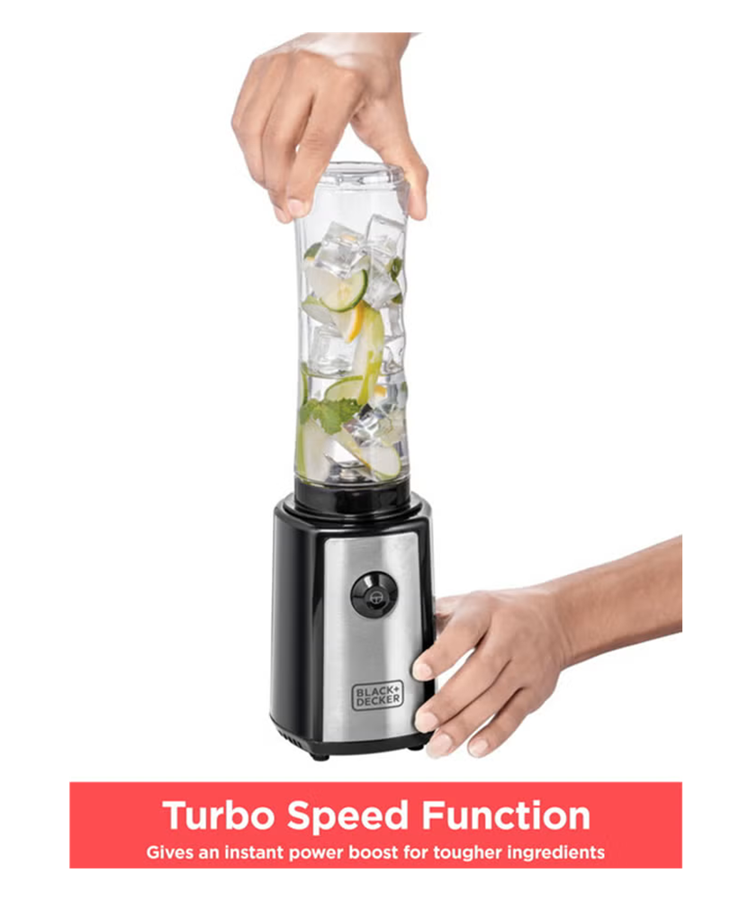 خلاط بلاك اند ديكر رياضي 300 واط مع 2 جك BLACK+DECKER Sports Blender SBX300-B5