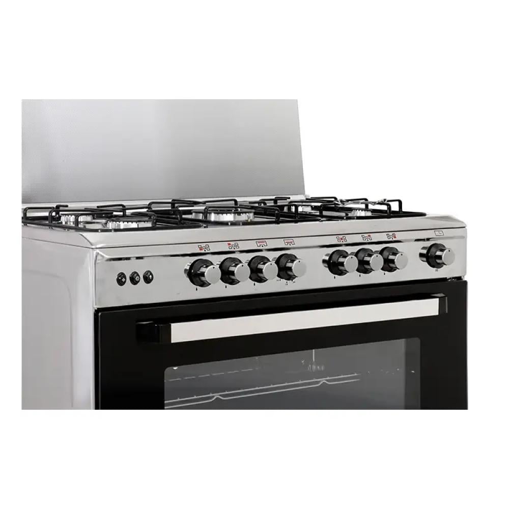 جنرال سوبريم فرن غاز 90*60 5 عيون امان كامل استيل General Supreme GS9650FS