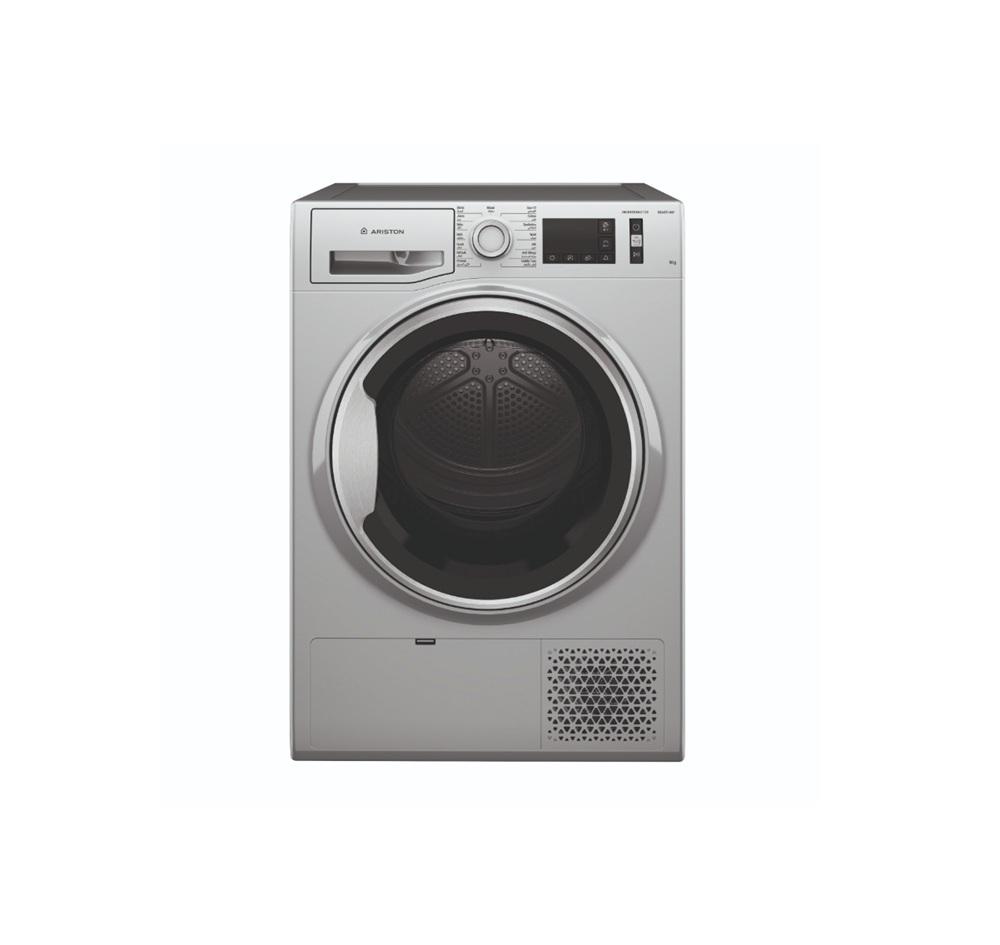 نشافة ملابس اريستون تعبئة امامية 9 كج تجفيف بالتكثيف لون سلفر Ariston Dryer Front Load 9 Kg NTSM119X2SSK60HZ