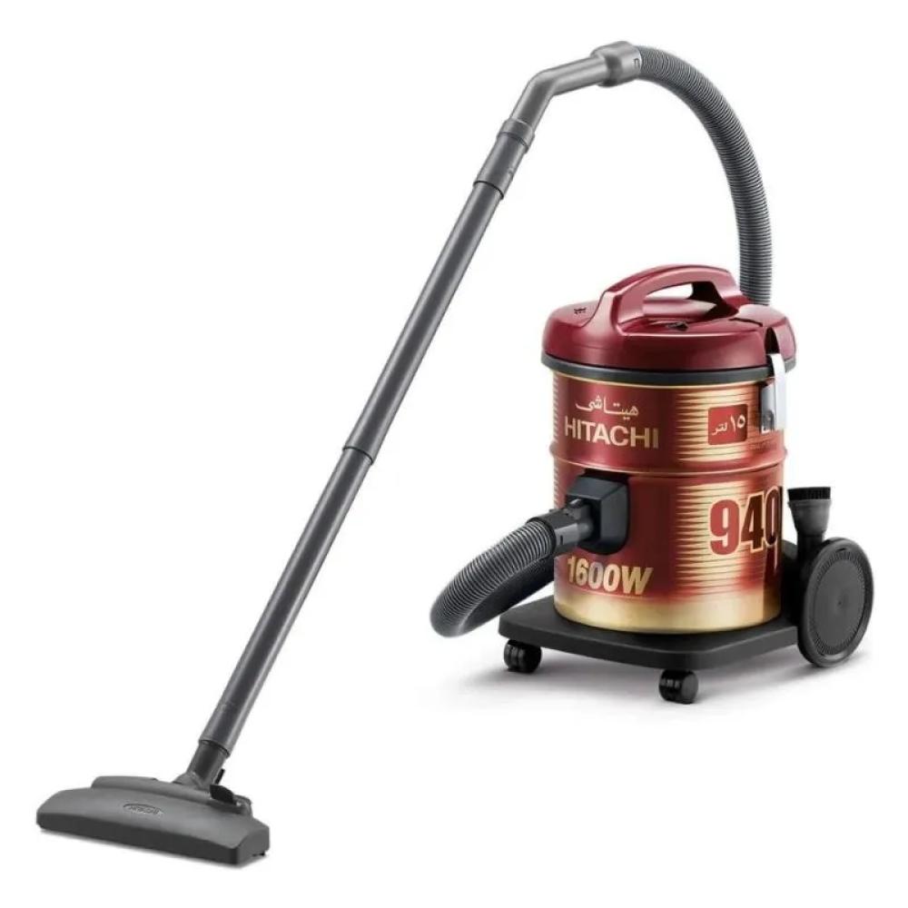 هيتاشي مكنسة برميل 1600 واط 15 لتر احمر / ذهبي Hitachi Vaccum Cleaner CV-940YWR