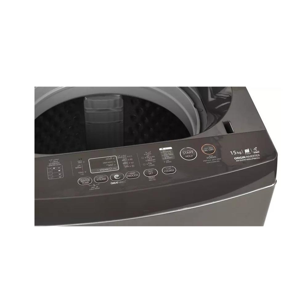 توشيبا غسالة علوية اتوماتيك سعة 15 كيلو بتقنية UFB انفيرتر فضي Toshiba AW-DUHN1600LUPBB(SG)
