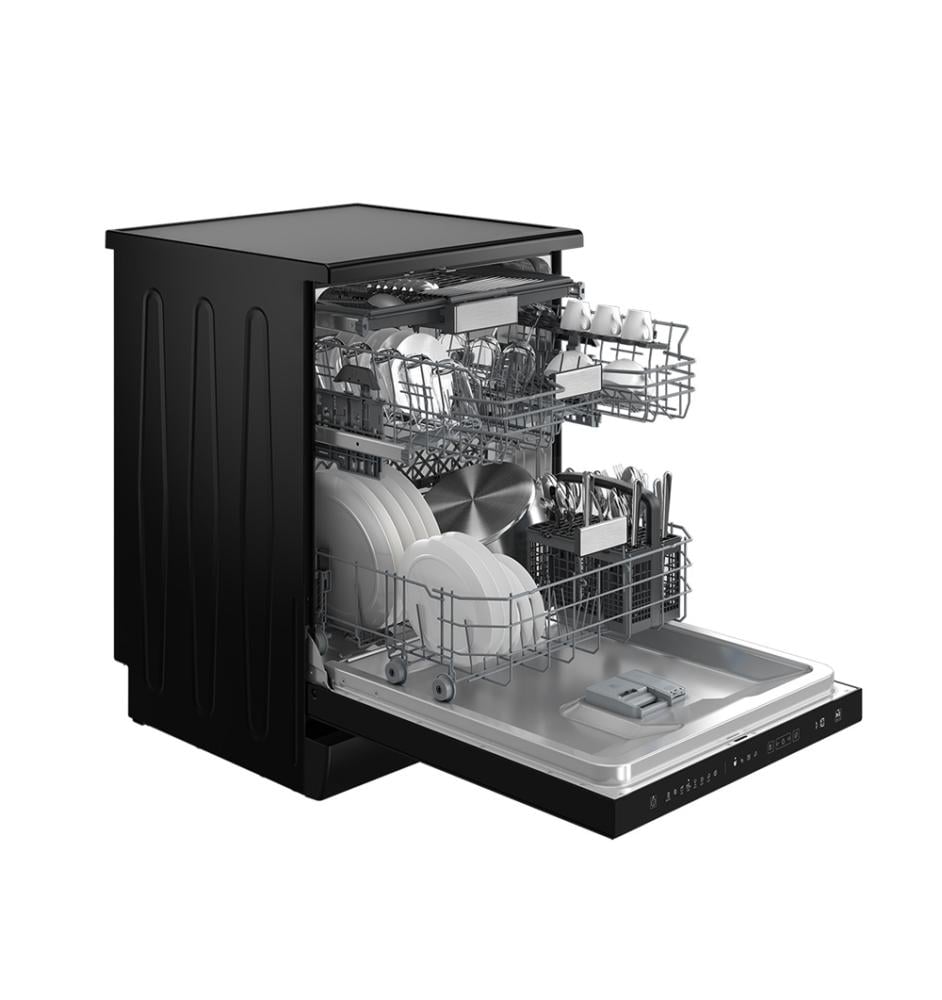 هيتاشي غسالة صحون 16 مكان 8 برامج زجاج اسود Hitachi HDF-F168CV(GB)