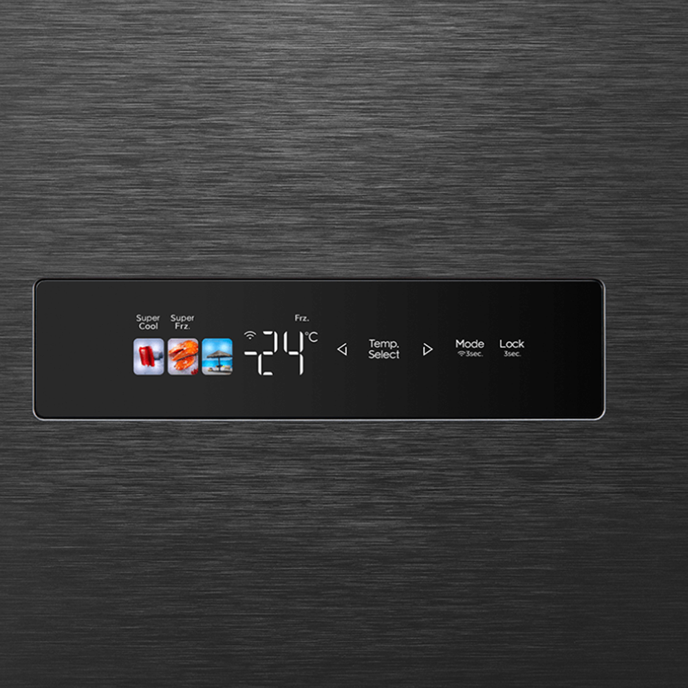 Midea MDRS791MYU46D ثلاجة ميديا دولابي 20.1 قدم فضي غامق