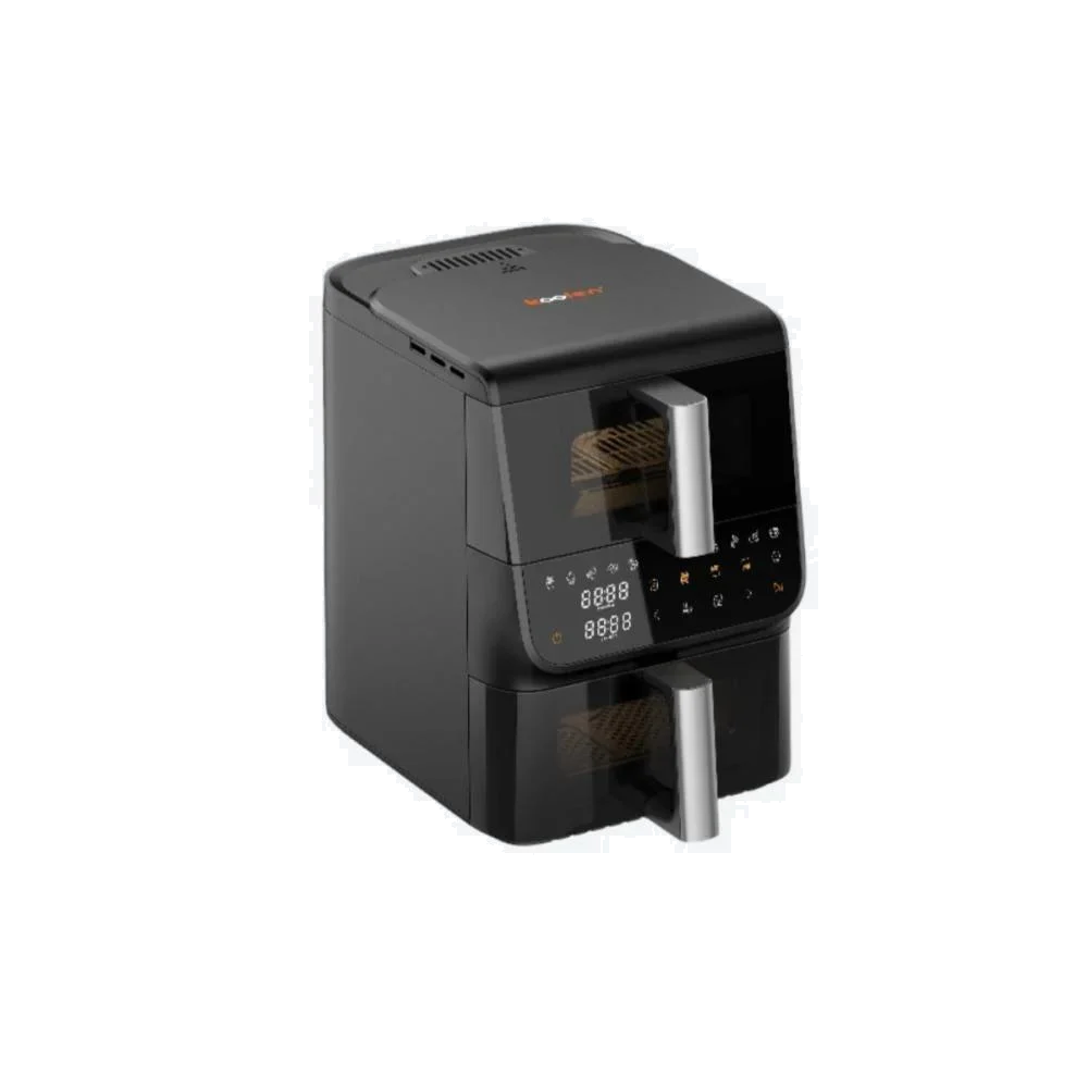 قلاية هوائية كولين بسلتين علوية و سفلية 10 لتر 2500 واط اسود 816102024 Koolen Air Fryer