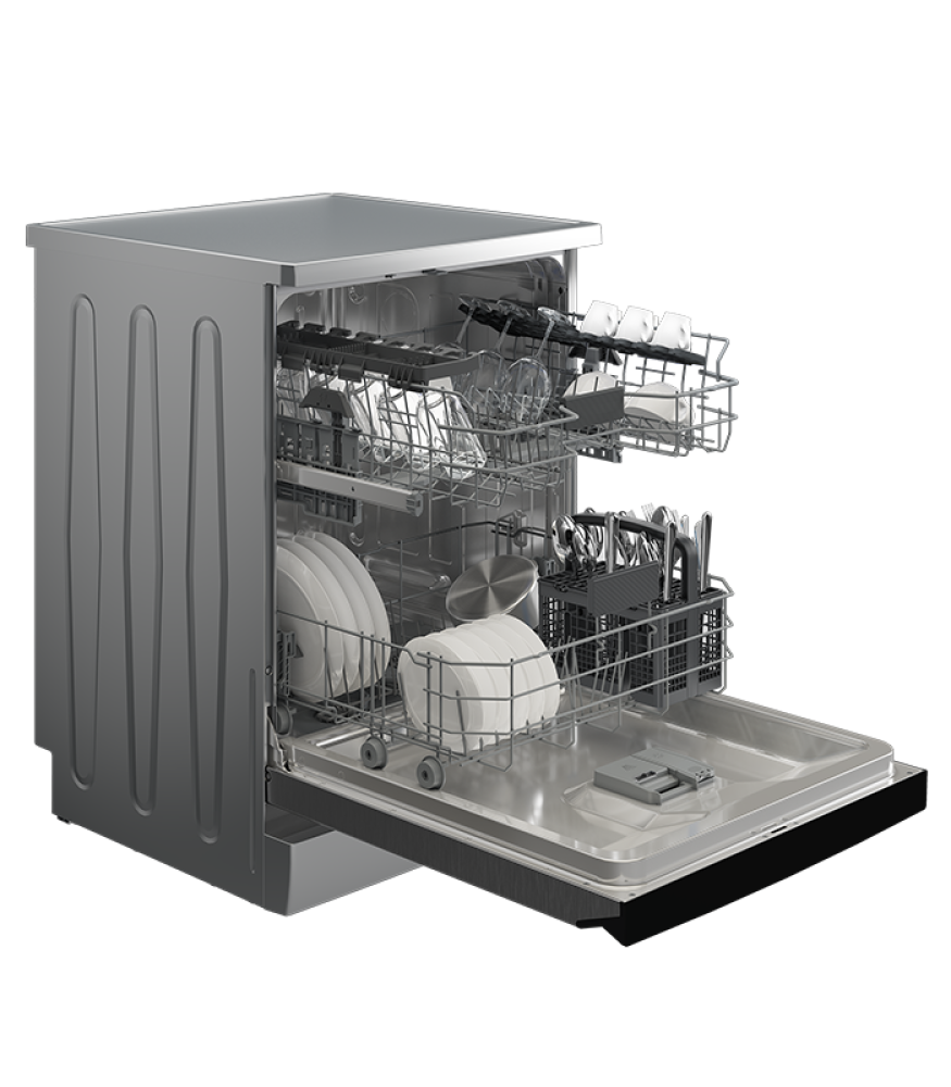 غسالة صحون ويرلبول 14 مكان 6 برامج انفرتر لون سلفر صناعة تركية Whirlpool Dishwasher WFD646CIHXSA