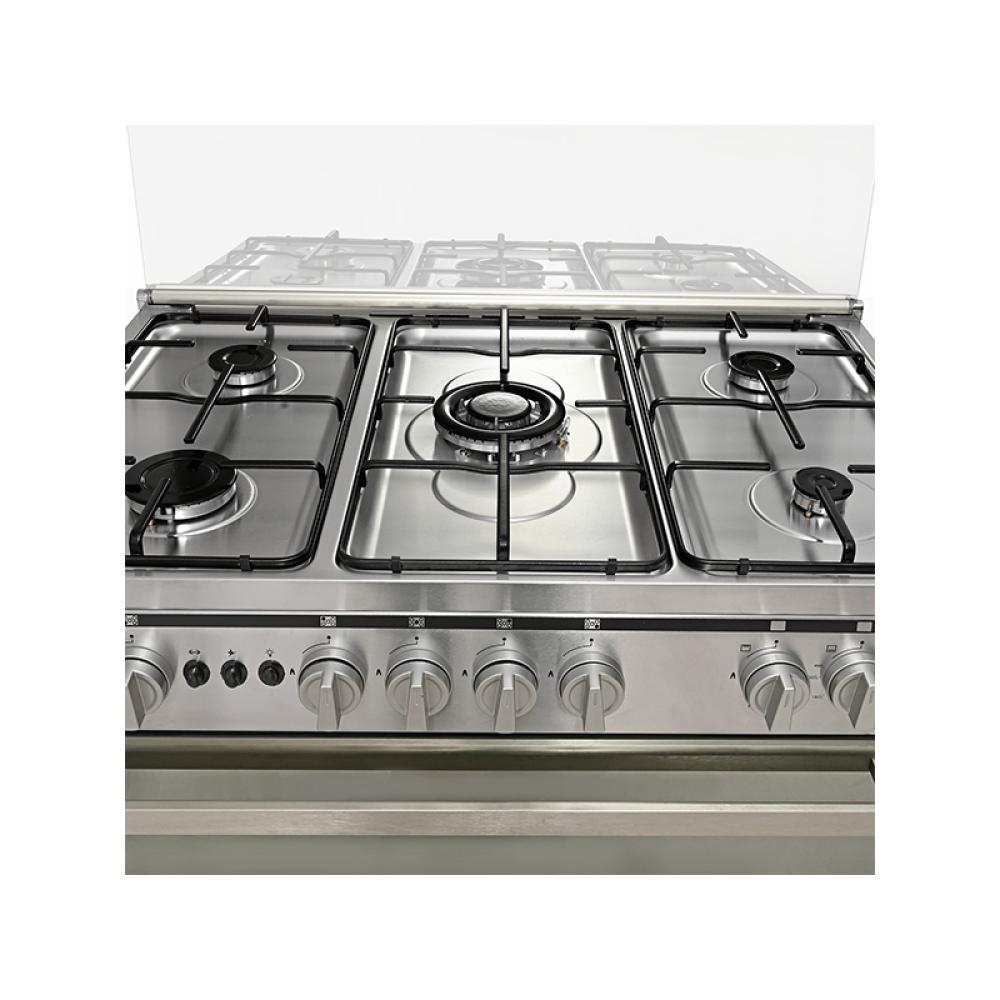 جنرال سوبريم فرن غاز مصري 60*90 سم استيل 5 عيون امان كامل General Supreme GS9060FRGS