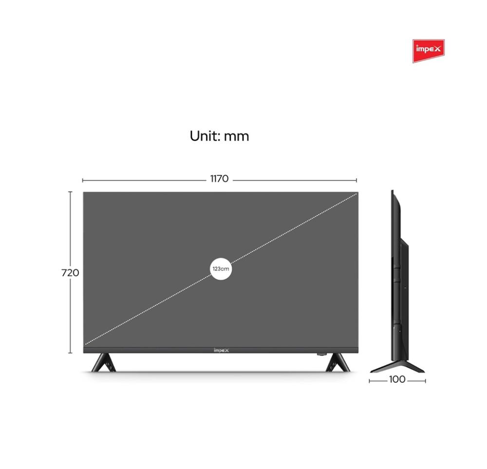 شاشة امبكس جلوريا سمارت كيو ليد 50 بوصة 60 هيرتز اندرويد 14 Impex Gloria Smart QLED 50 Inch GLORIA50Q